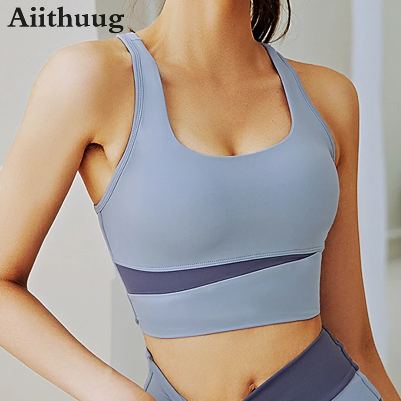 Pilates Yoga Joint - Aiithuug-Top corto de Yoga con empalme,