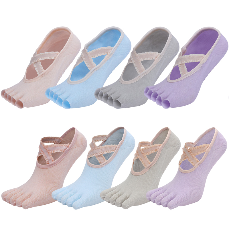 Pilates Yoga Ballet - Calcetines de Yoga de cinco dedos,