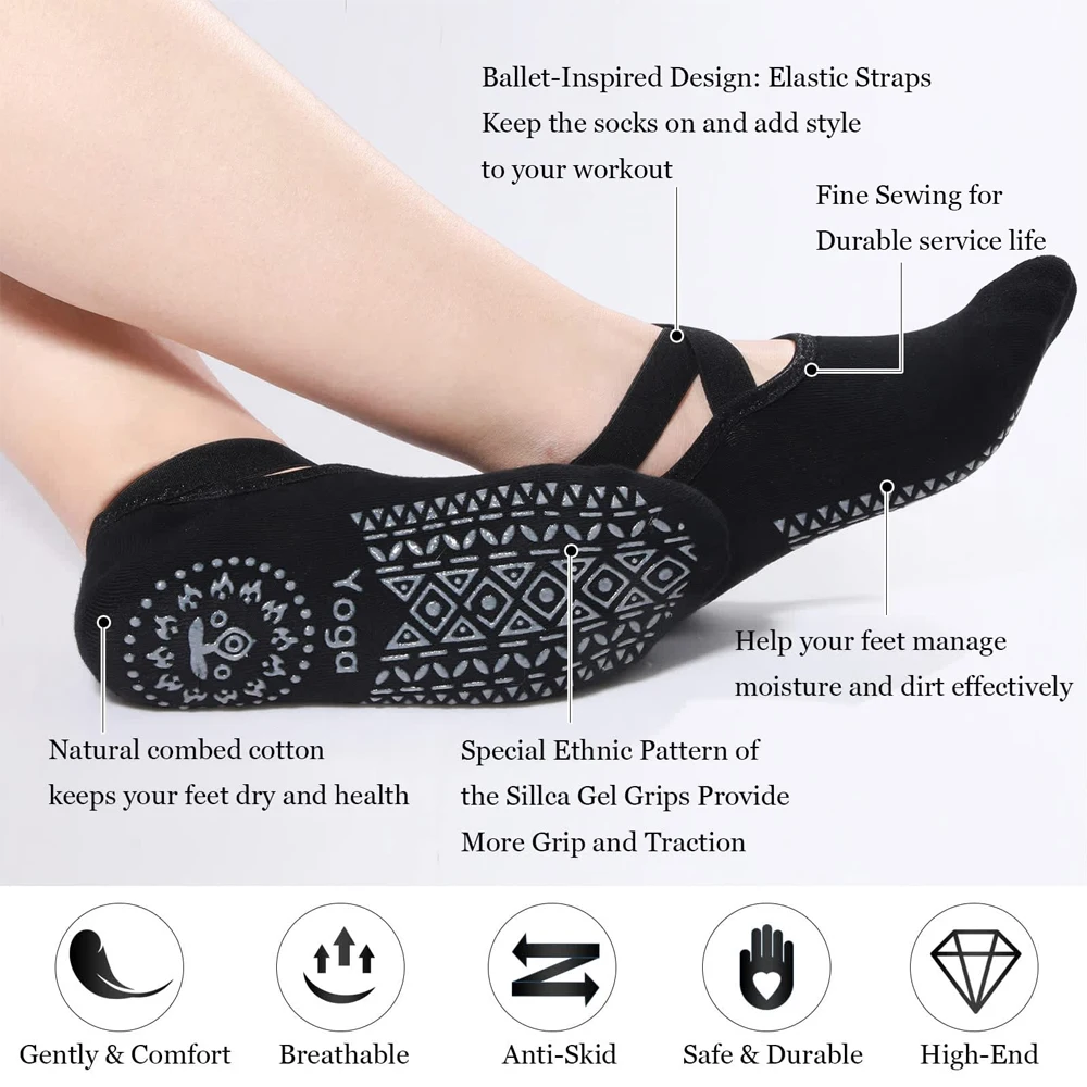1 par de calcetines de yoga pa - Pilates Yoga Ballet reseña y precio