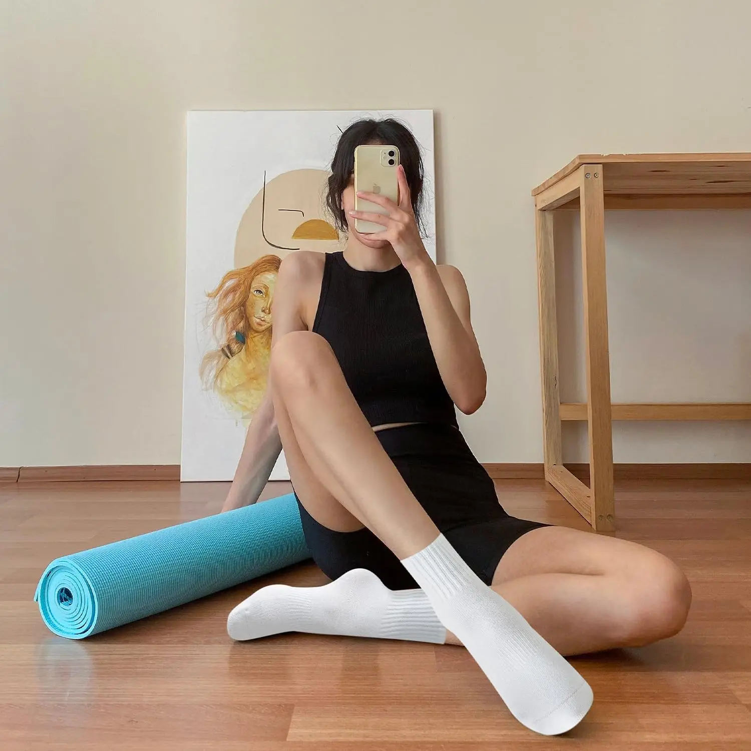 4 pares de calcetines de yoga  - Pilates & Yoga Unleashed Studio reseña y precio