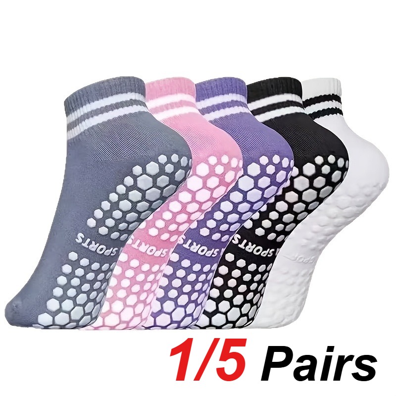 1/5 par de calcetines de silic - Pilates & Yoga Unleashed Studio reseña y precio